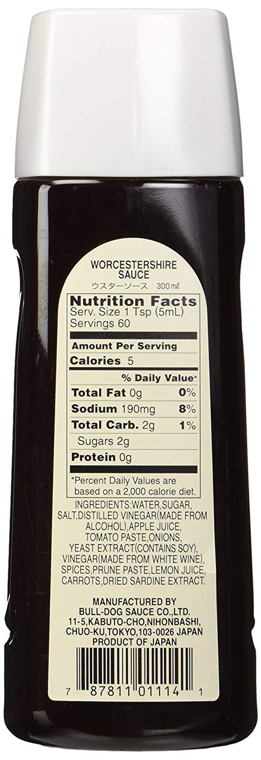Bull-Dog Worcestershire Sauce being used as a marinade for beef and vegetables.