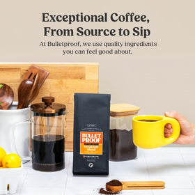 Bulletproof Breakfast Blend pour-over ceremony for a balanced wakeup