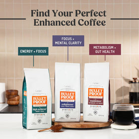 Bulletproof coffee pods with farm-to-cup journey and toxin-tested beans.