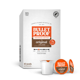 Bulletproof Coffee Collagen Pods box ready for a smooth morning routine.