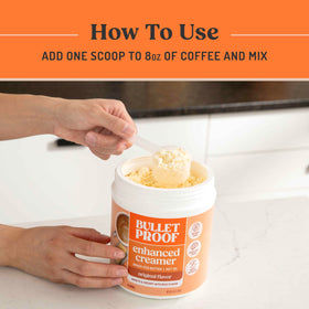 Bulletproof coffee setup pairs creamer with a premium roast