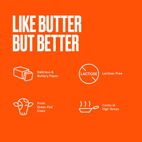 Bulletproof ghee lactose-free label for dairy-free-friendly cooking
