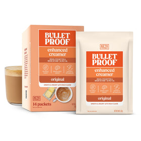 Bulletproof InstaMix original unflavored creamer packets for keto coffee and steady energy.