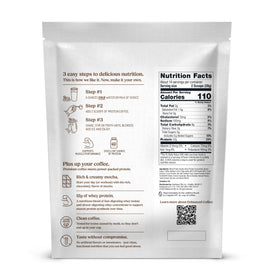Bulletproof instant coffee mix dissolves quickly for on-the-go protein boost.