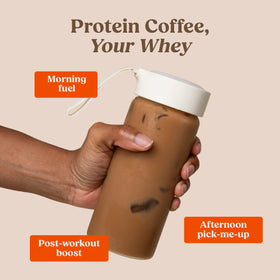 Bulletproof real cocoa powder blending with protein for a smooth mocha sip.