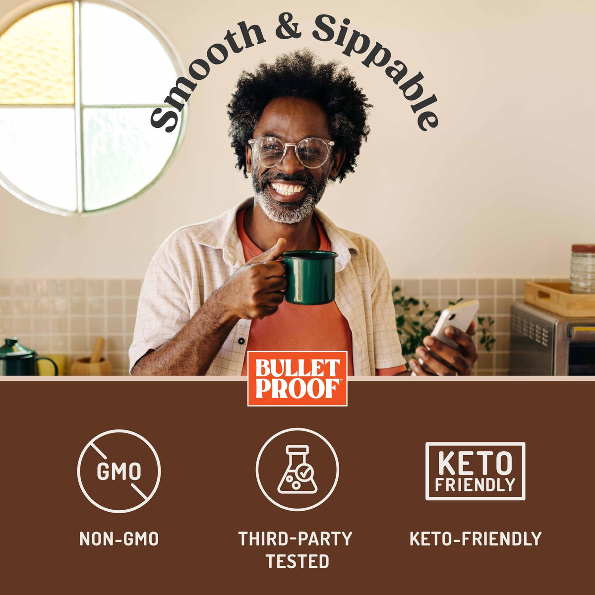 Bulletproof Mocha Creamer MCT-oil glow suggests fast energy support.
