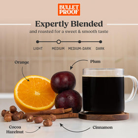 Bulletproof Original Arabica coffee beans ready for grinding and aroma