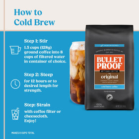Bulletproof Original Cold Brew cinnamon-plum-orange notes enhance flavor in cold brew.