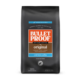 Bulletproof Original Cold Brew cocoa-hazelnut finish aroma for tasting.