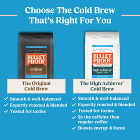 Bulletproof Original Cold Brew easy brew instructions for quick prep.