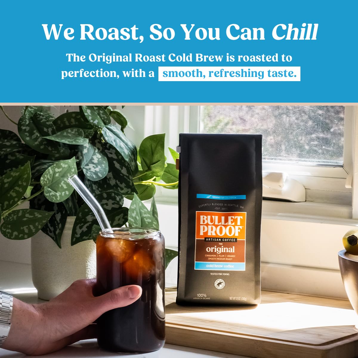 Bulletproof Original Cold Brew toxin-tested coffee for a clean cup.