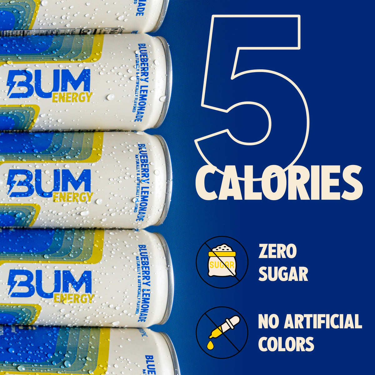 Bum Energy Blueberry Lemonade can travels well for on-the-go energy.