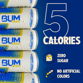 Bum Energy Blueberry Lemonade can travels well for on-the-go energy.