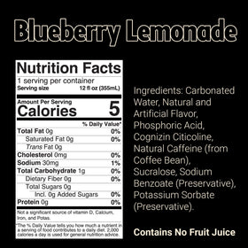 Bum Energy Blueberry Lemonade can pairs with meals or studying.