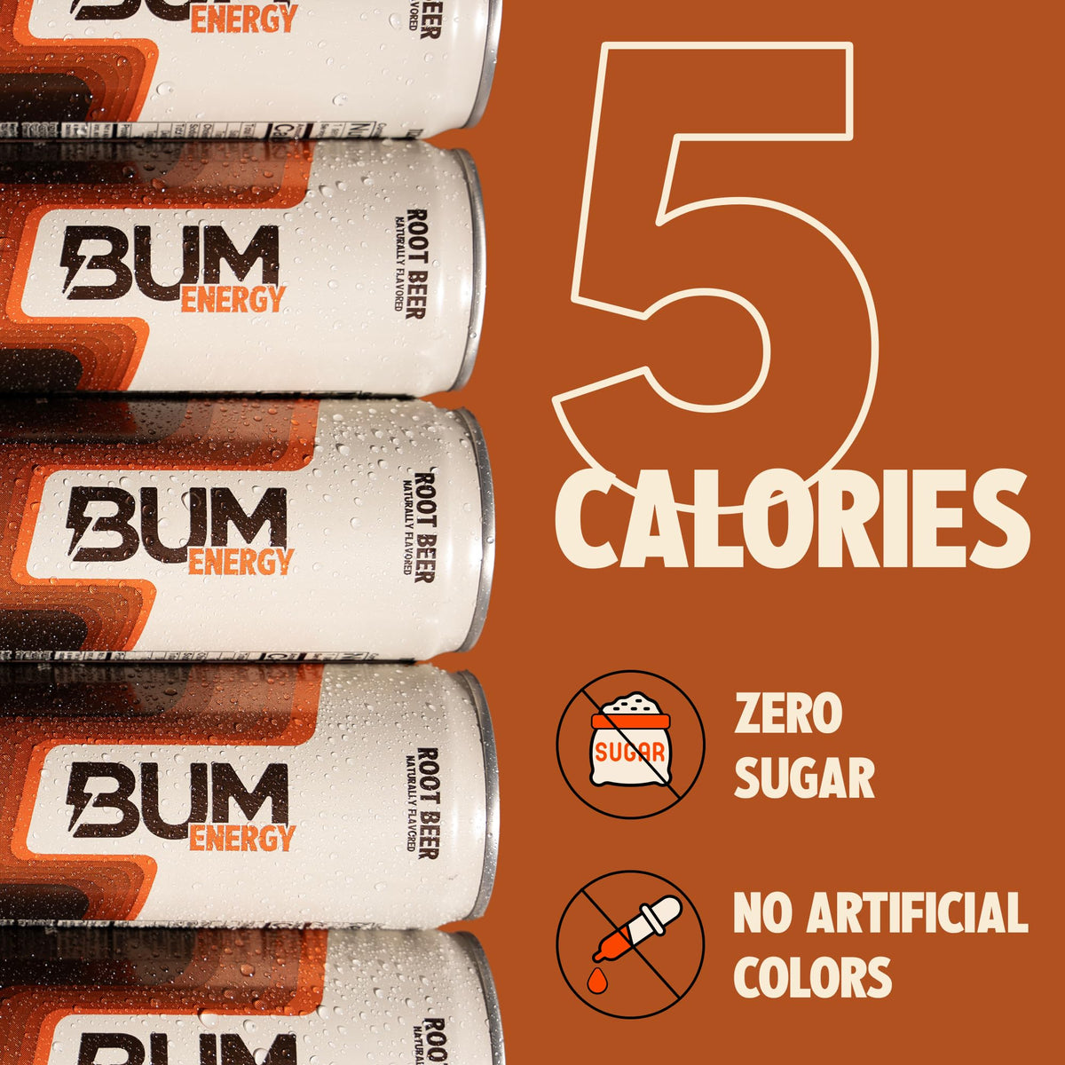 Bum Energy Can top view emphasizes 12 oz size and compact form.