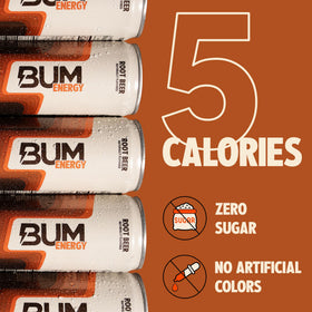 Bum Energy Can top view emphasizes 12 oz size and compact form.
