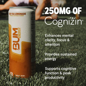 Cognizin and natural caffeine graphic illustrating brain-boosting potential