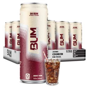 Bum Energy can in hand for a sugar-free energy boost during study
