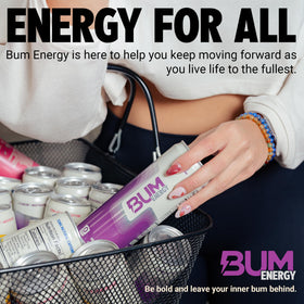 Athlete using Bum Energy Grape for a focused workout session.