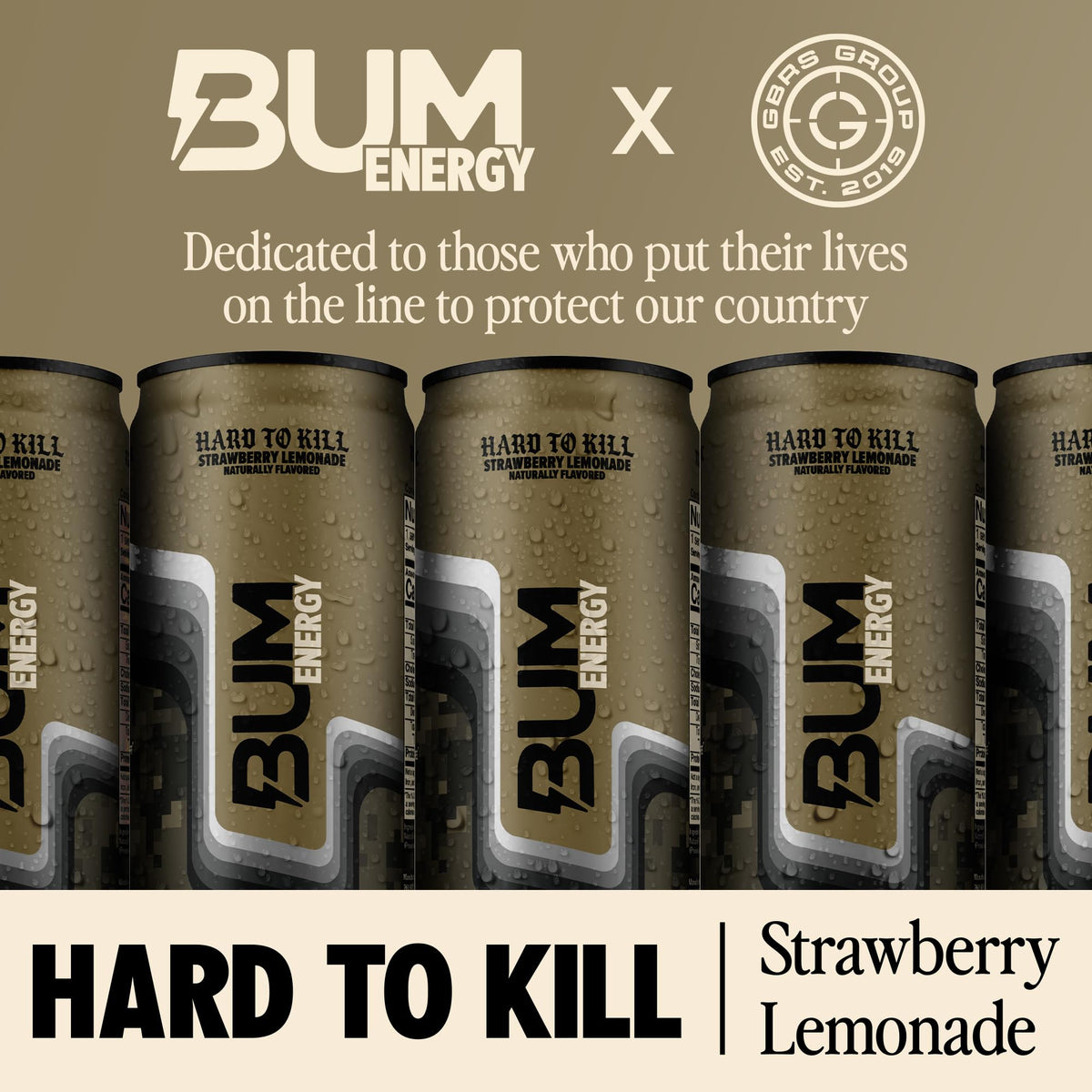 Bum Energy can back label highlights zero sugar and clean ingredients for daily refreshment