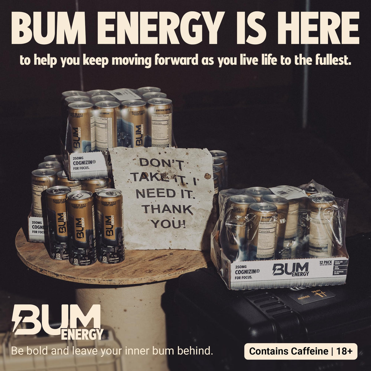 Bum Energy strawberry lemonade flavor suggests a tasty, invigorating pick-me-up