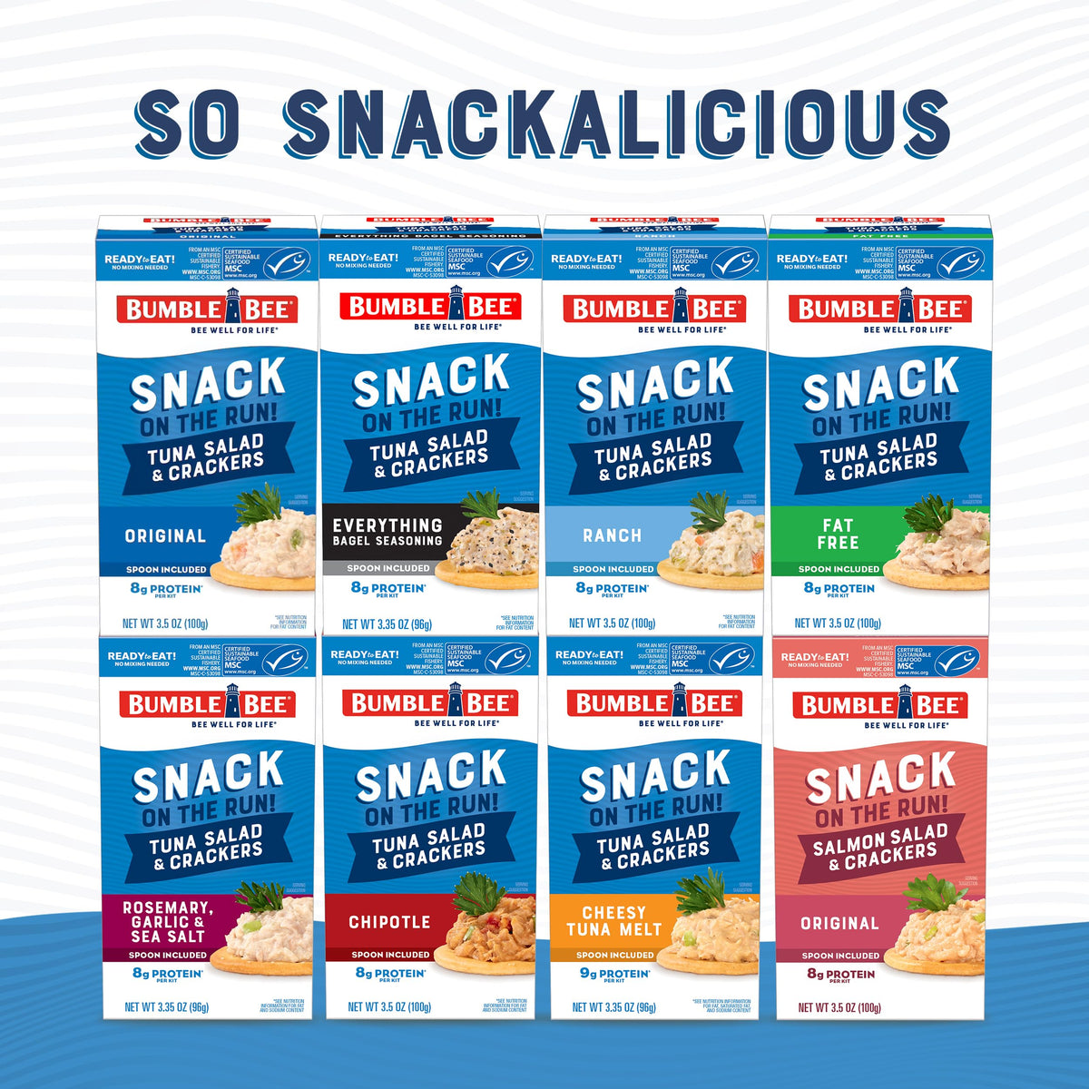 Bumble Bee 8g protein per serving supports quick, satisfying snacks.