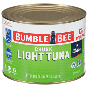 Bumble Bee Chunk Light Tuna in Water bulk can for lean protein in meals.