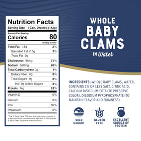 Bumble Bee Clams served on plate, showcasing convenient seafood protein.