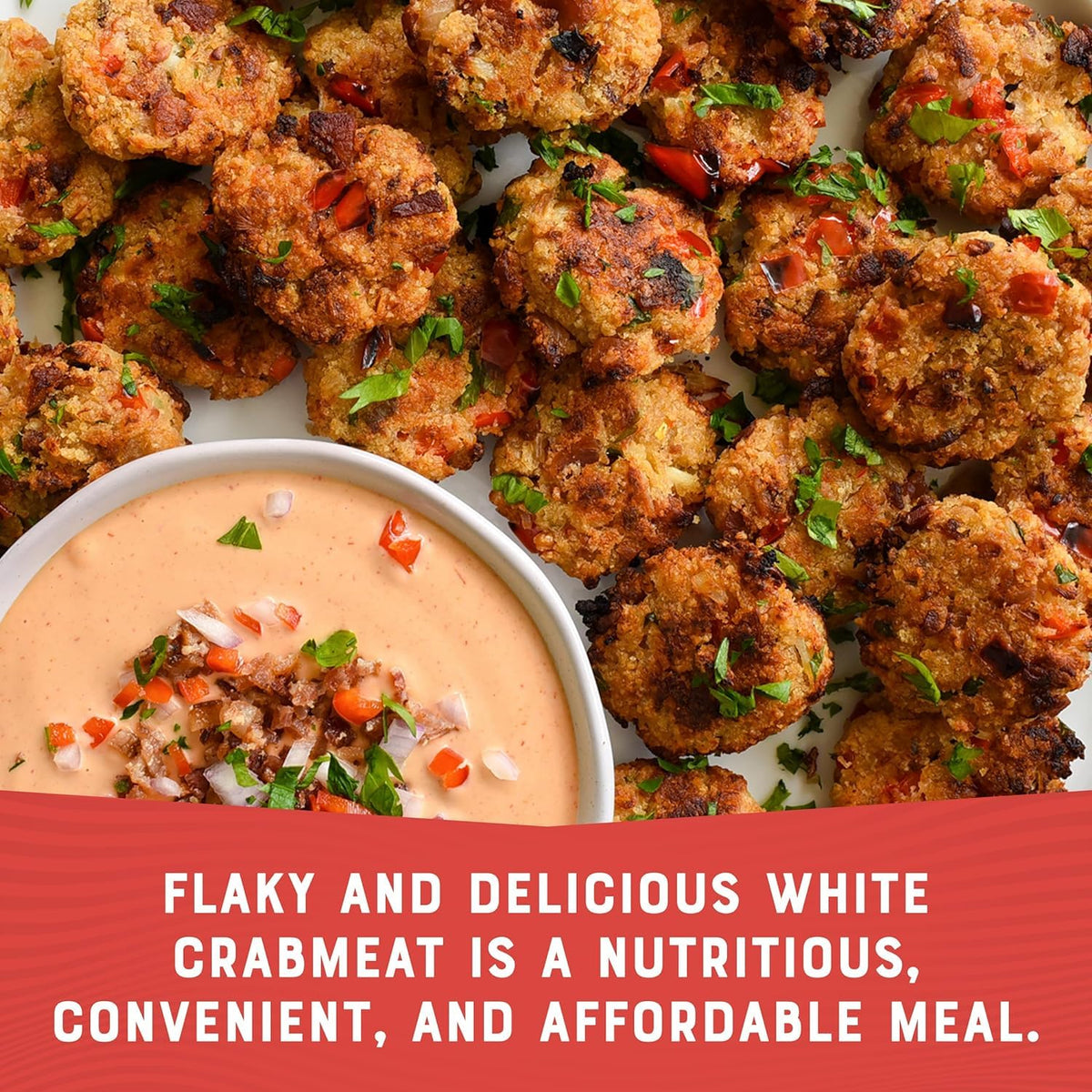 Bumble Bee white crab meat flakes ready for pasta and casseroles.