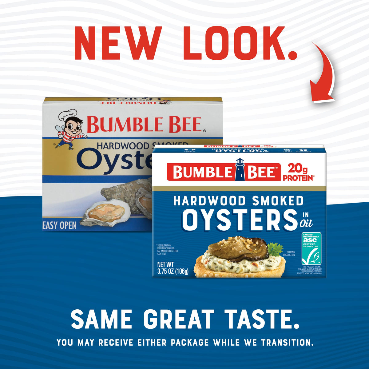 Bumble Bee Hardwood Smoked Oysters can plated serving, for quick hors d'oeuvres and meals.