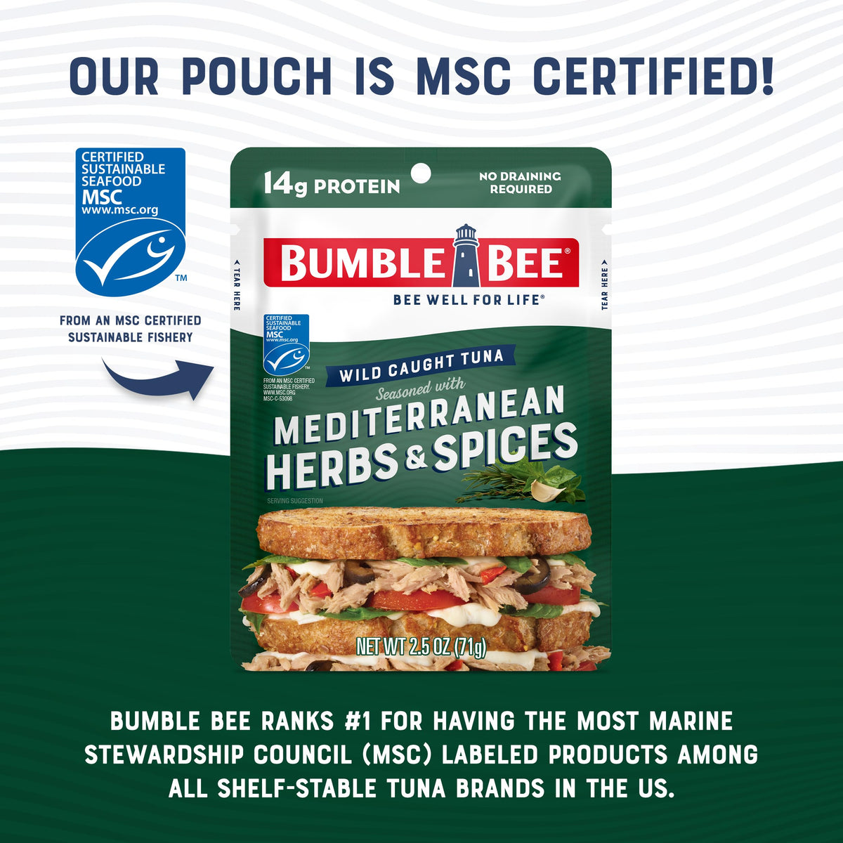 Bumble Bee Herbs de Provence tuna pouch for flavorful pasta