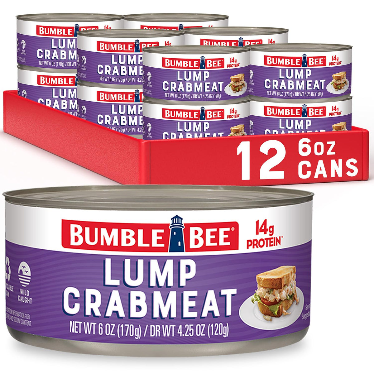 Bumble Bee lump crab meat can ready for quick, protein-packed meals.