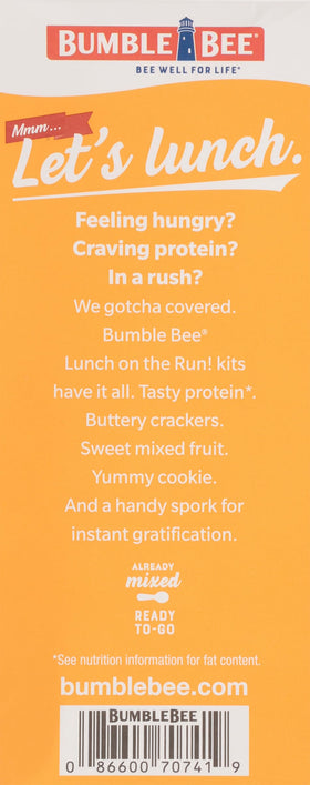 Bumble Bee kit shown ready-to-eat for quick meals on the move.