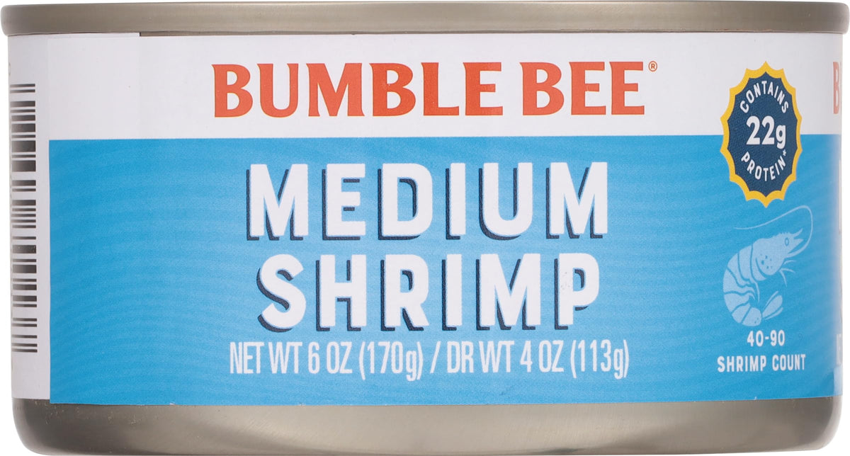 Bumble Bee Medium Shrimp snack plate, protein-rich option.