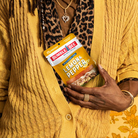 Bumble Bee wild tuna pouch, shelf-stable and easy to pack.
