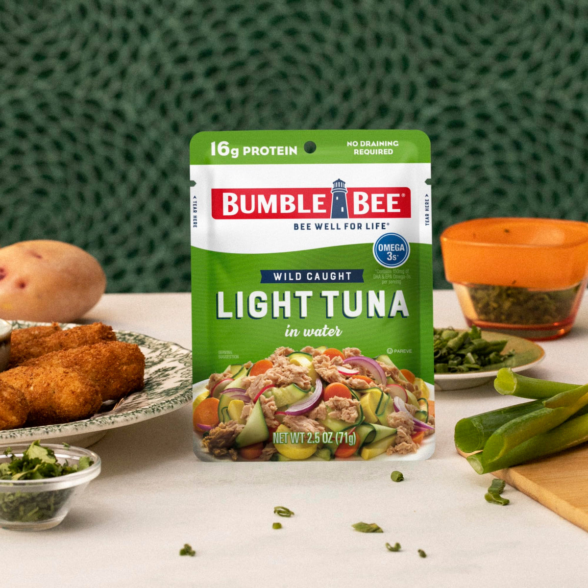 No can opener required with Bumble Bee water-tuna pouch
