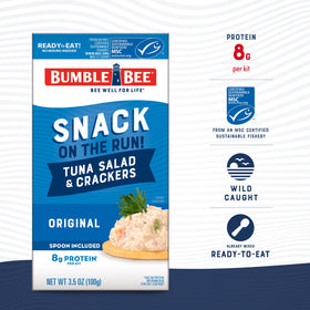 Bumble Bee Original Tuna Salad can, ready to eat on the go.