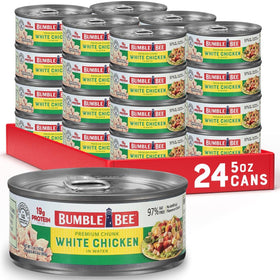Bumble Bee premium chicken breast rib meat in water, ready to use in meals.