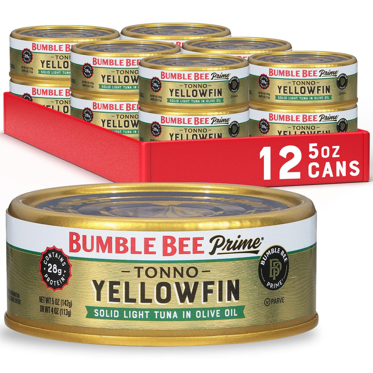 Bumble Bee Prime Tonno in olive oil can—ready-to-eat protein boost.