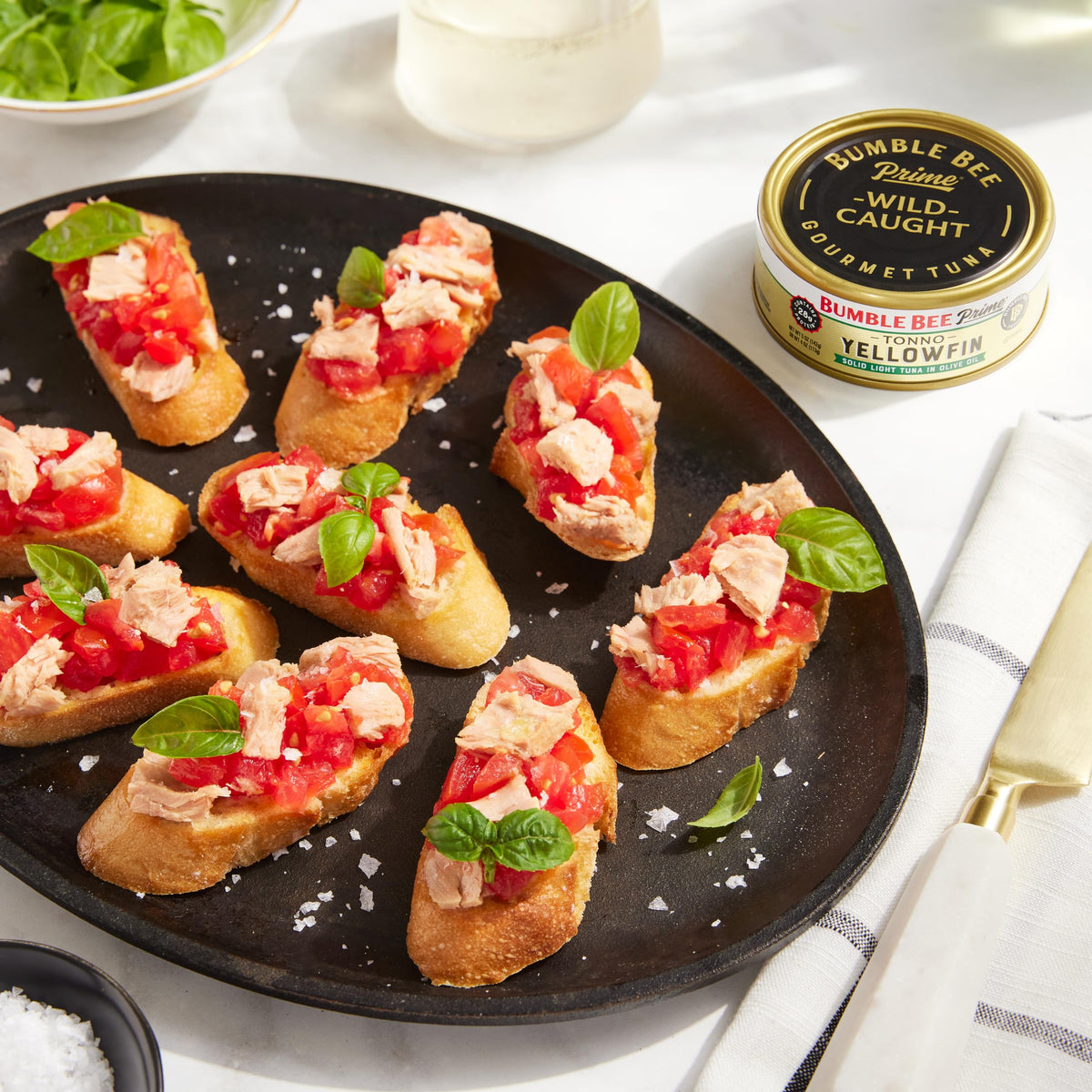Bumble Bee Prime Tonno on salad plate—protein-rich lunch idea.
