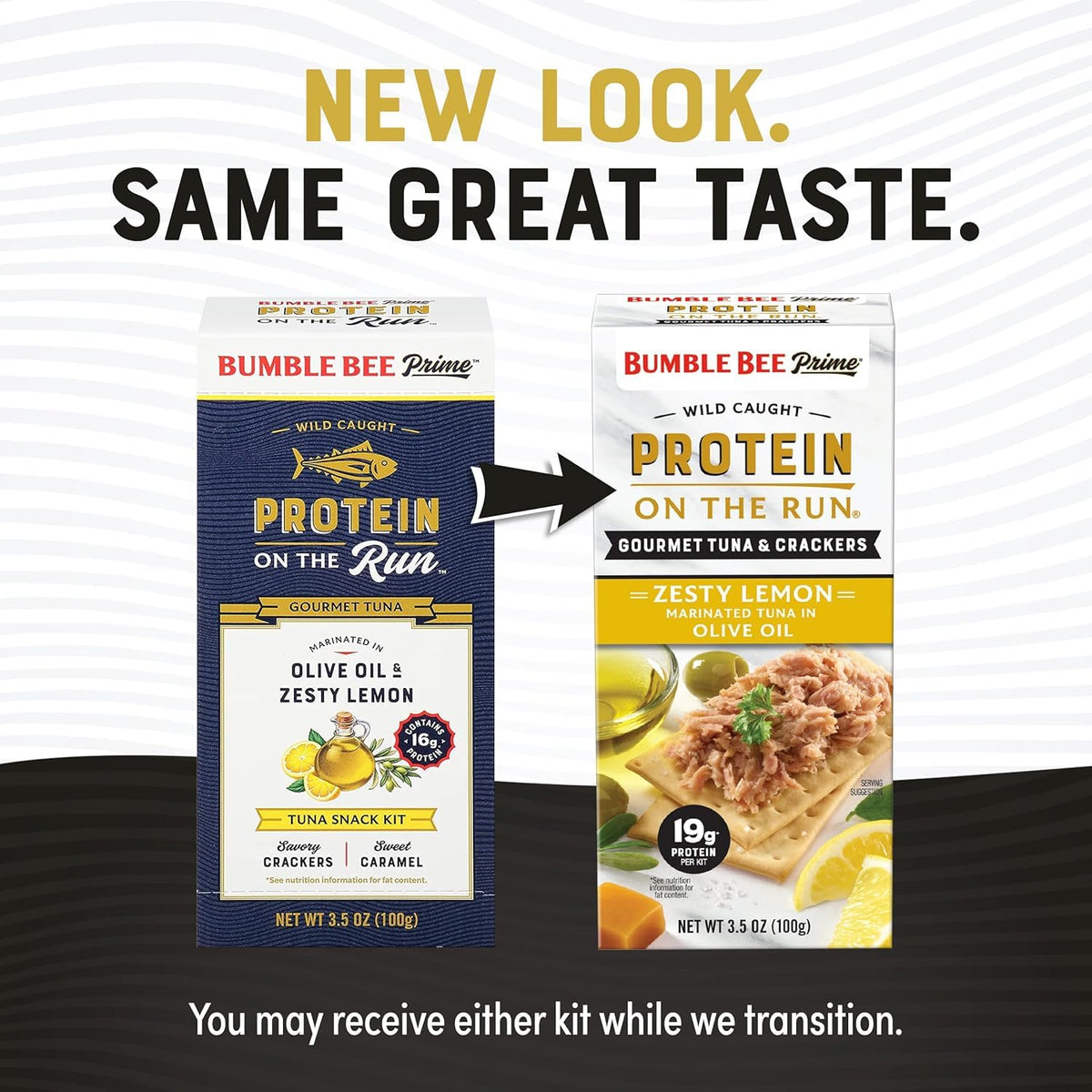 Bumble Bee Prime Tuna in Olive Oil and Lemon offers flavorful ready-to-eat protein.
