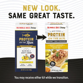 Bumble Bee Prime Tuna in Olive Oil and Lemon offers flavorful ready-to-eat protein.