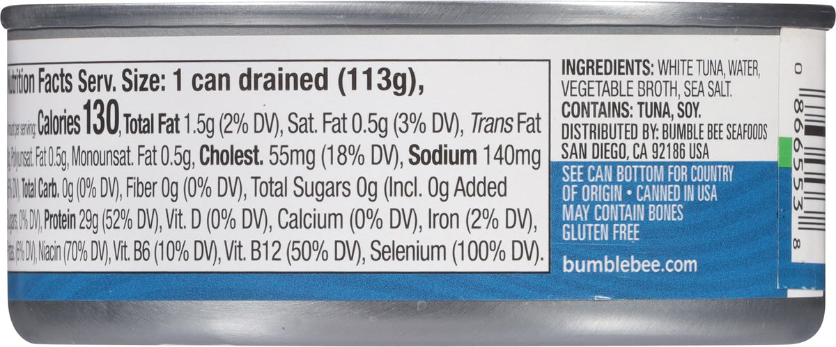 Bumble Bee recyclable packaging for easy disposal.