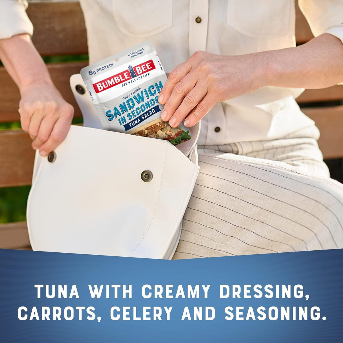 Bumble Bee tuna salad on crackers offers a quick snack