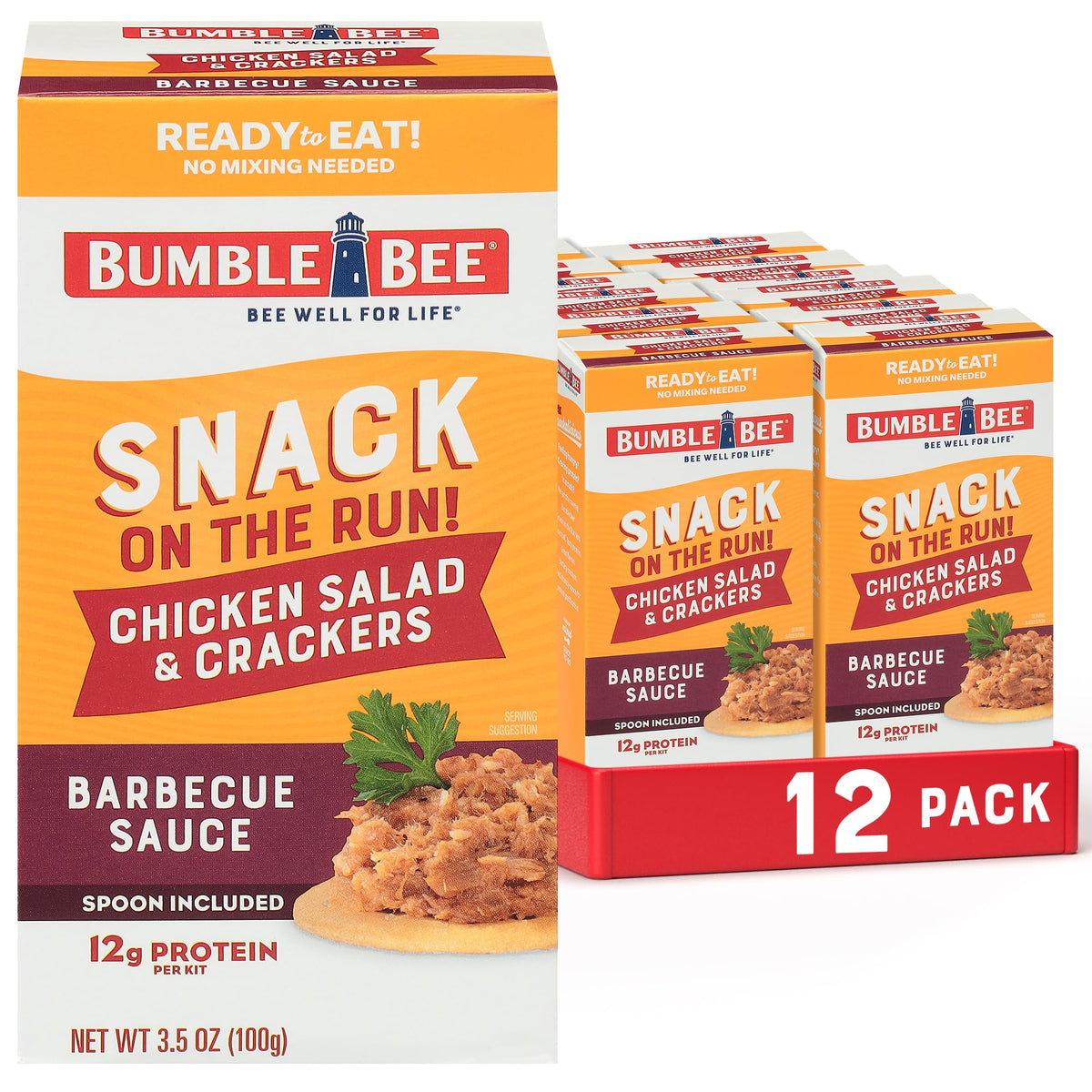 Bumble Bee Snack On The Run box with BBQ chicken salad for on-the-go protein
