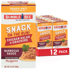 Bumble Bee Snack On The Run box with BBQ chicken salad for on-the-go protein