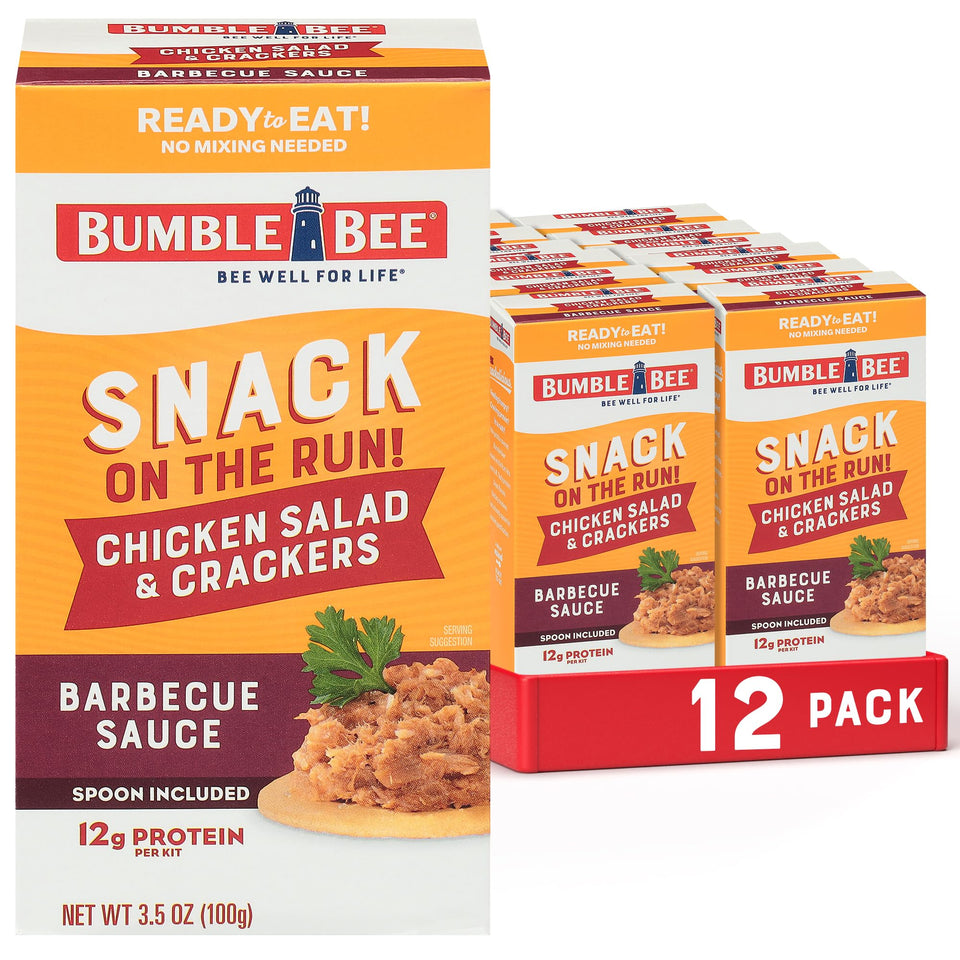 Bumble Bee Snack On The Run box with BBQ chicken salad for on-the-go protein
