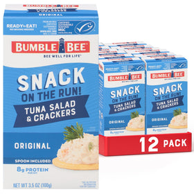 Bumble Bee Snack On The Run box with tuna salad and crackers for on-the-go meals.