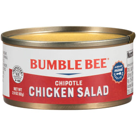 Grocery store display of Bumble Bee Snack on the Run, ready-to-eat protein option.