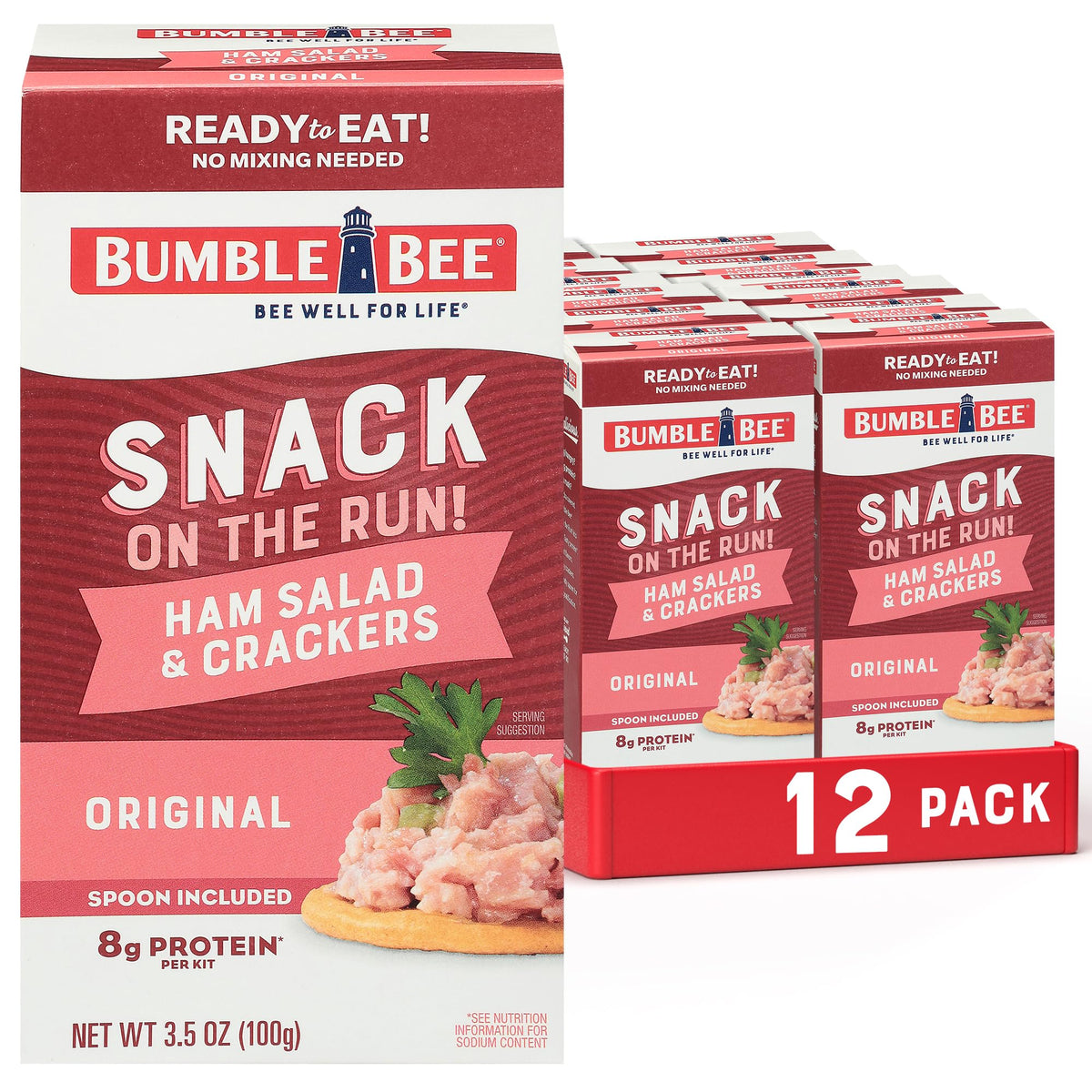 Bumble Bee ham salad with crackers can for on-the-go protein